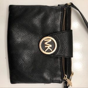 Michael Kors Black Crossbody Gold Accessories